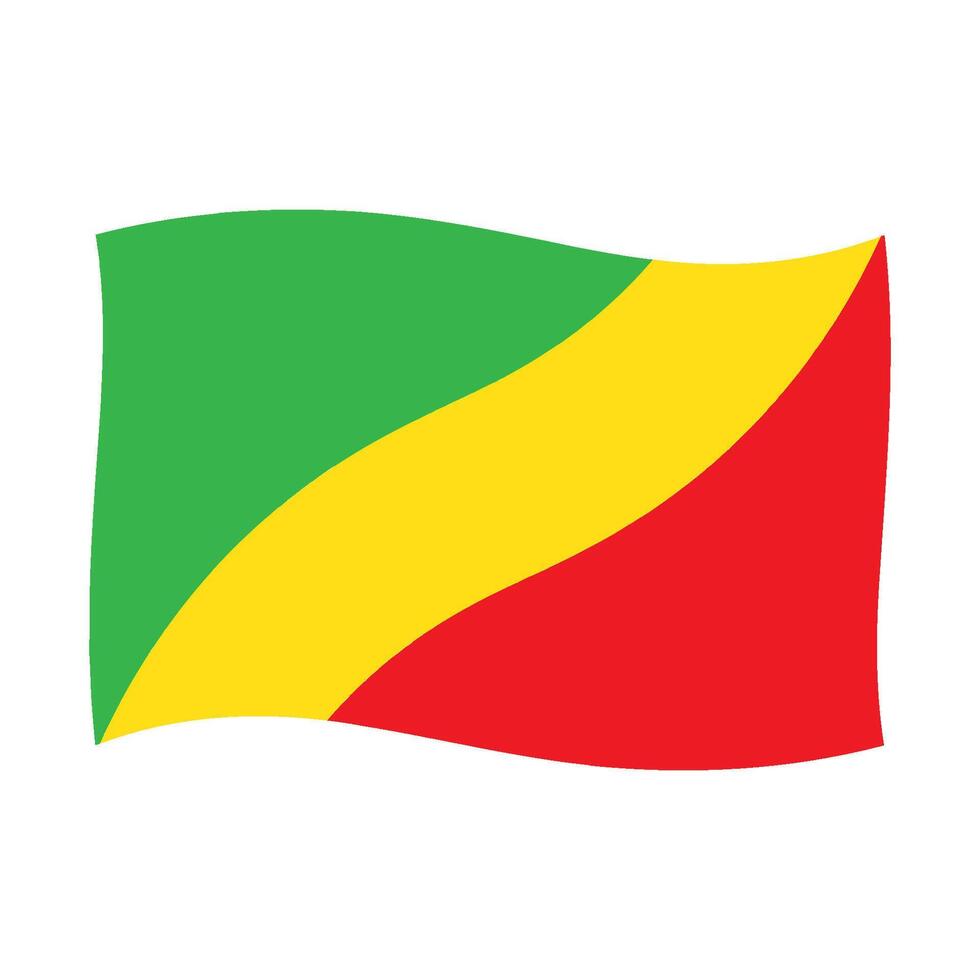 Republic of the Congo flag icon design vector