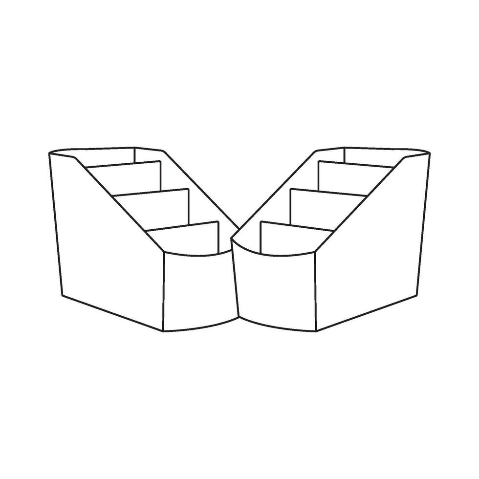 desk stationery holder icon design vector