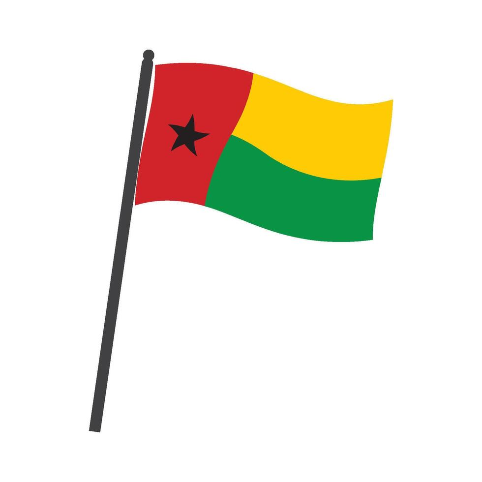 guinea bissau flag icon design vector