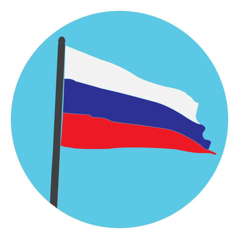 Russia country flag icon design vector