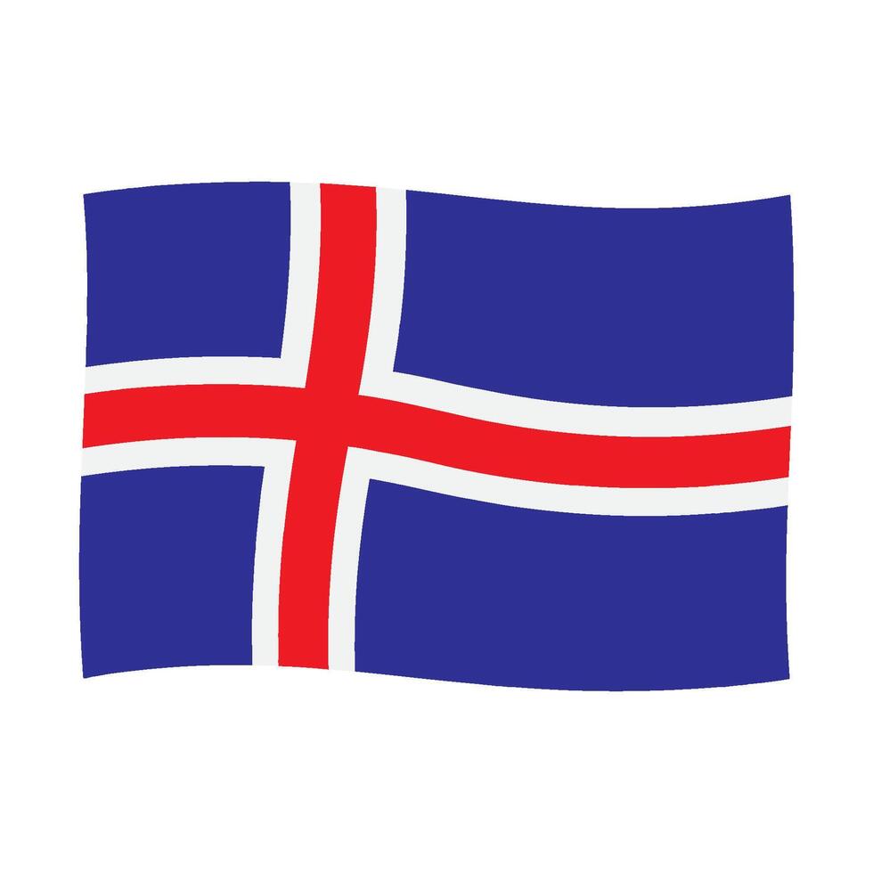Iceland country flag icon design vector