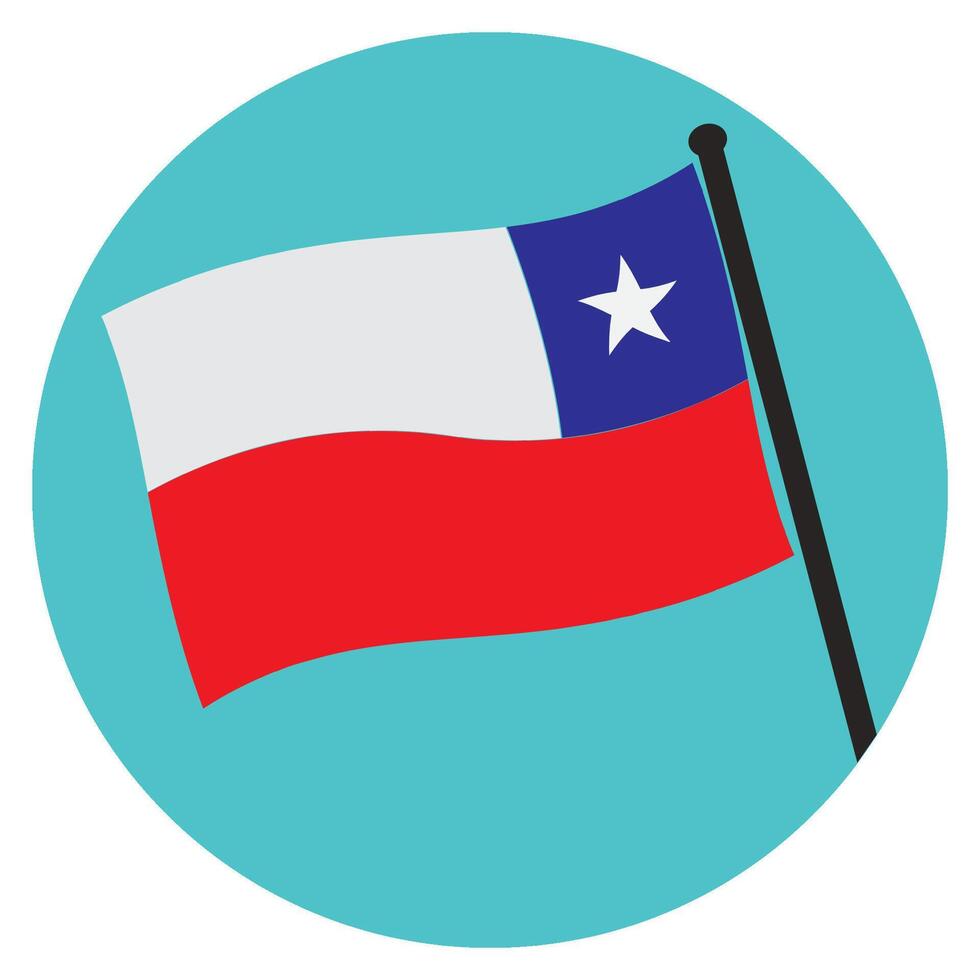 Chile country flag icon design vector