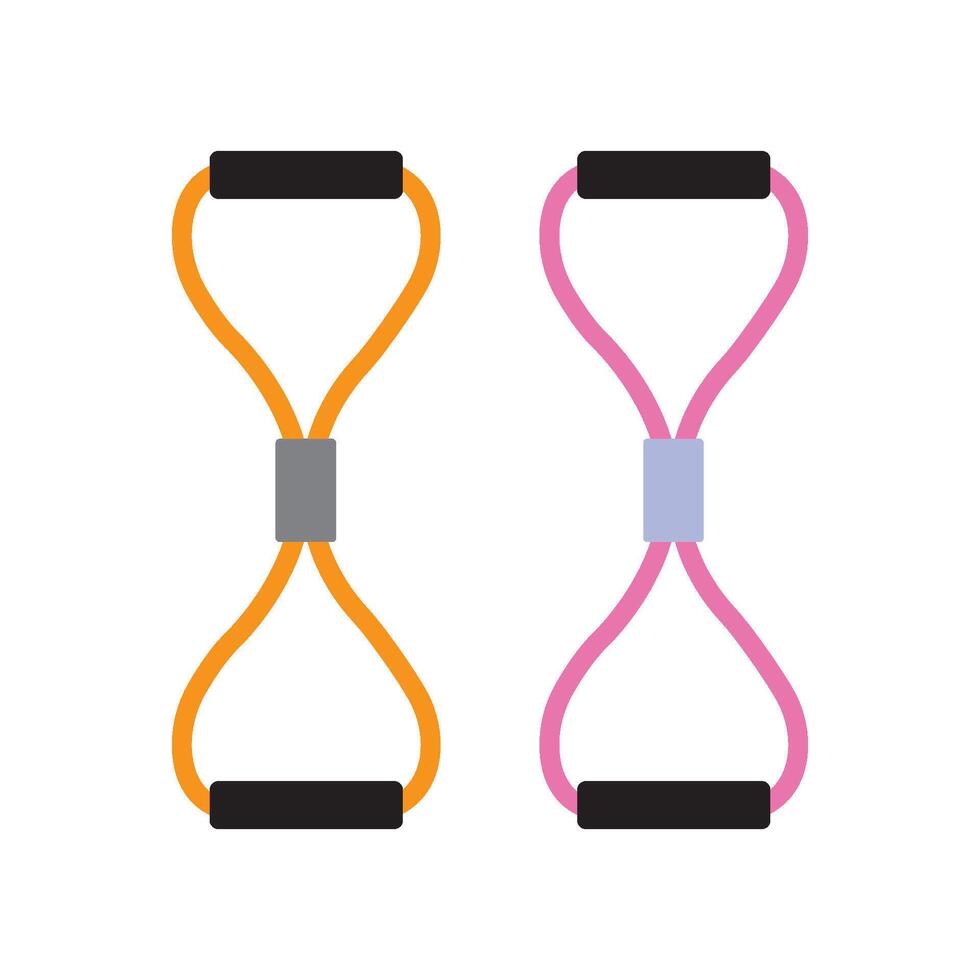 elastic yoga strap, sports equipment design vector