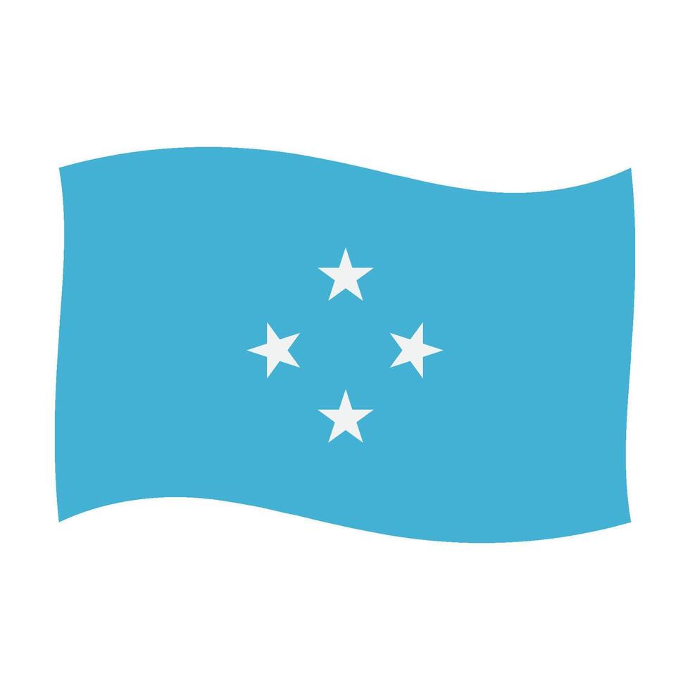 Micronesia flag icon design vector