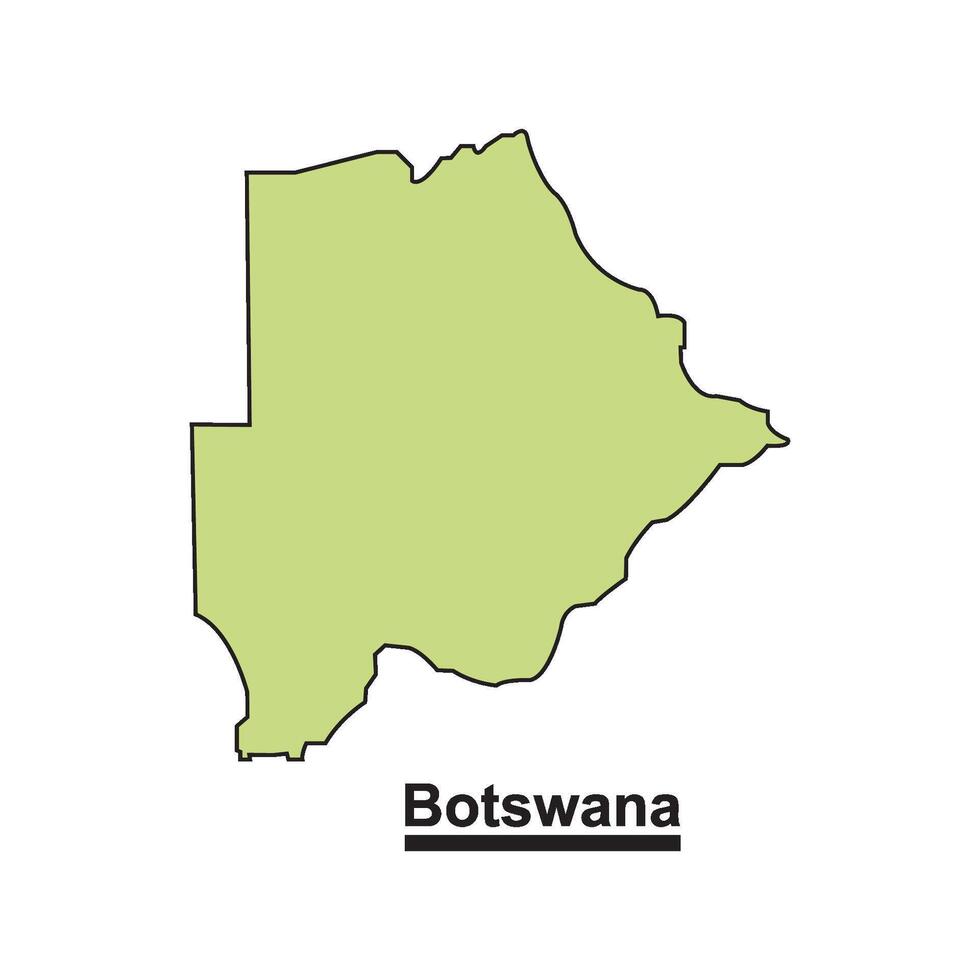 botswana map icon design vector