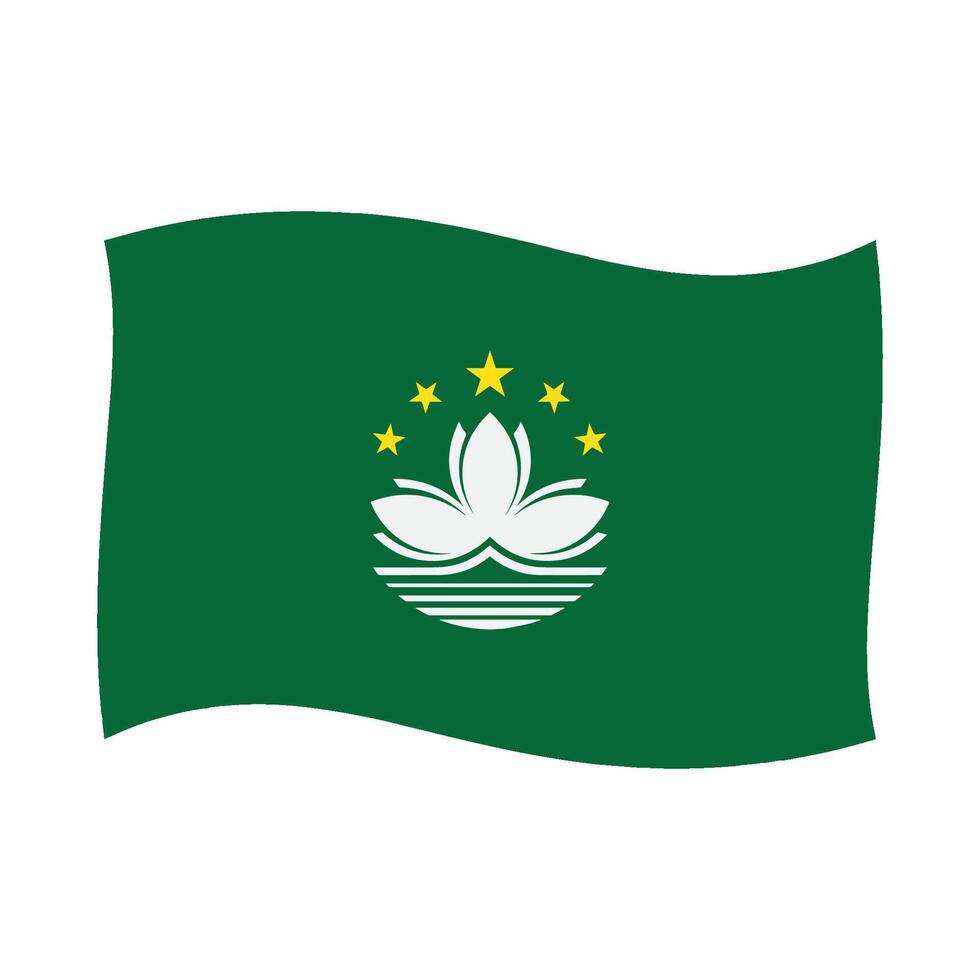 Macau flag simple design vector