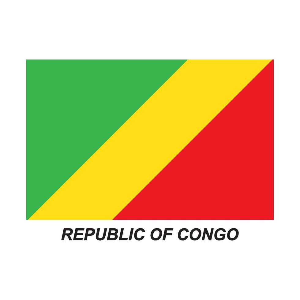 Republic of the Congo flag icon design vector