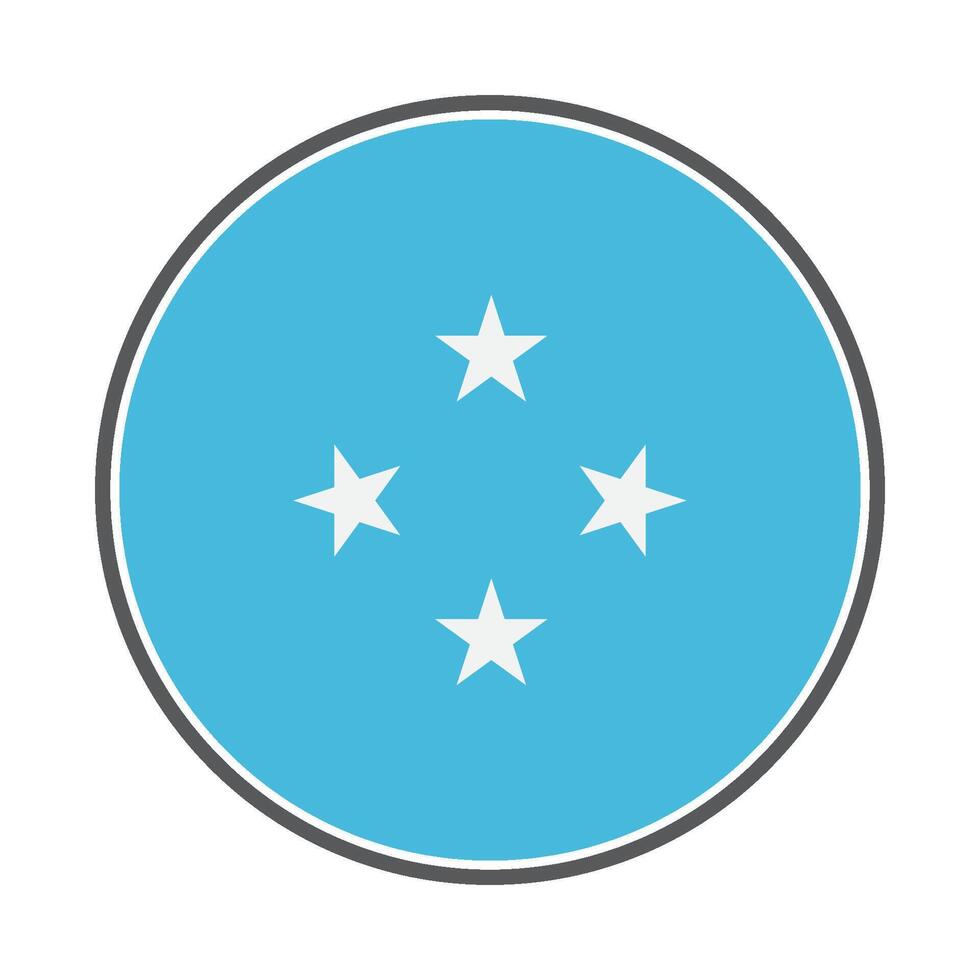 Micronesia flag icon design vector