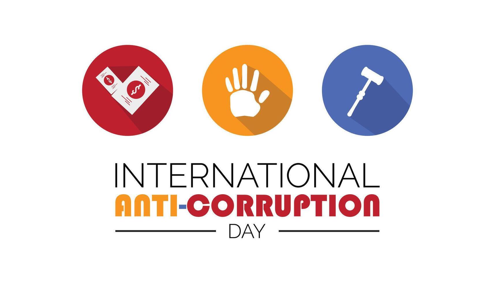 International Anti-Corruption Day is observed every year on December. People Awareness concept. background, placard, banner template illustration design. vector