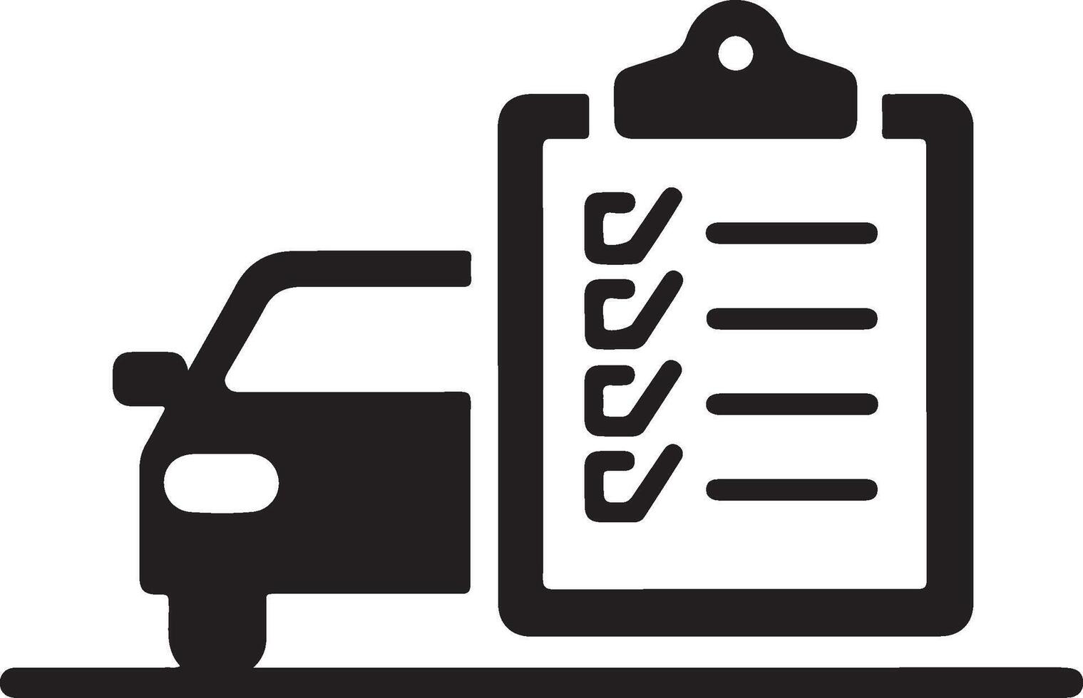 Car maintenance list icon with the checklist vector