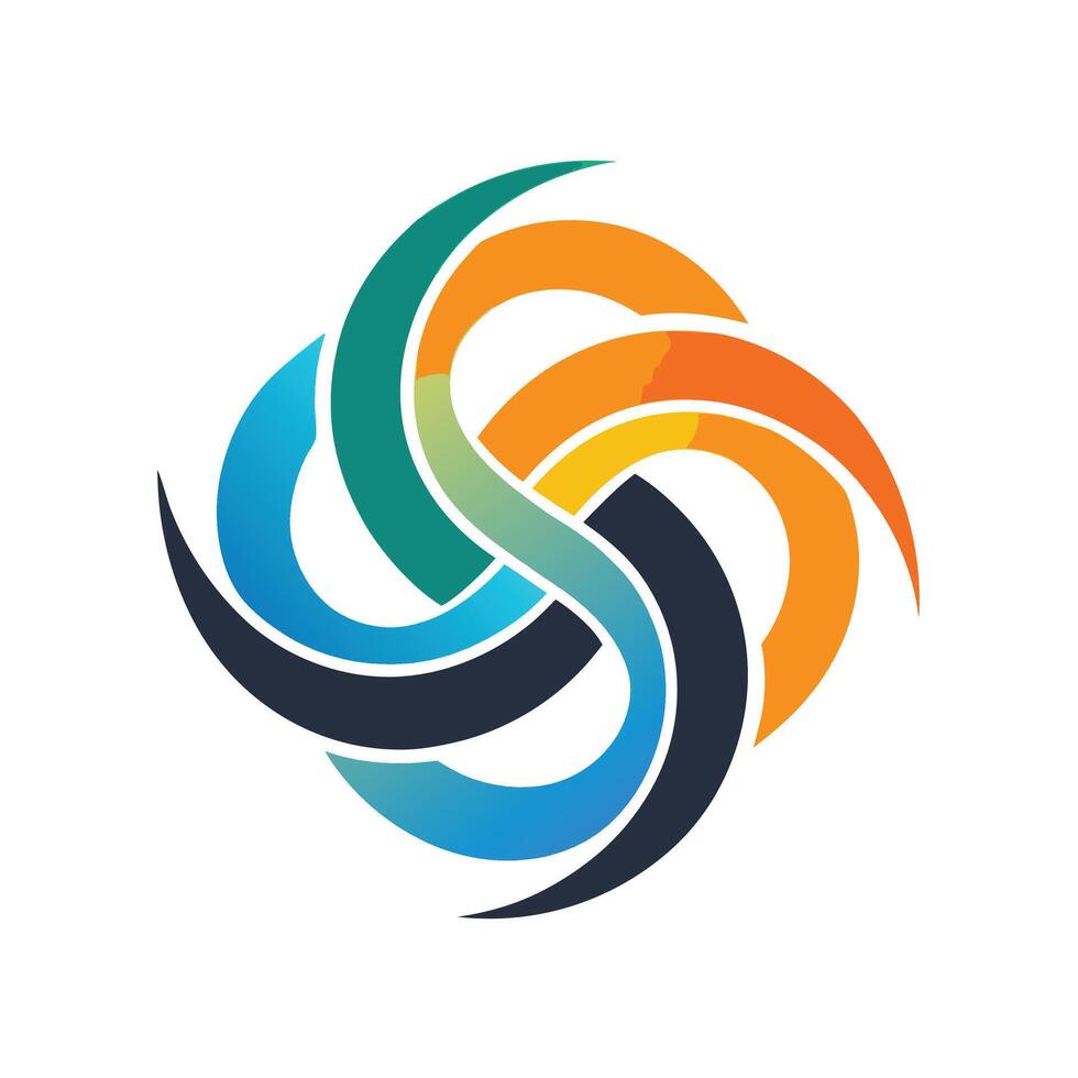 Flexible logo icon abstract colorful isolated vector