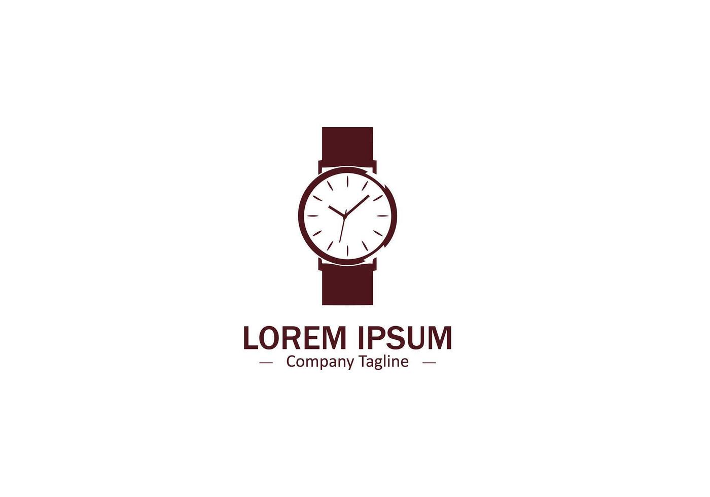 A simple yet elegant silhouette of a wristwatch, symbolizing precision logo, time management icon, and reliability design vector