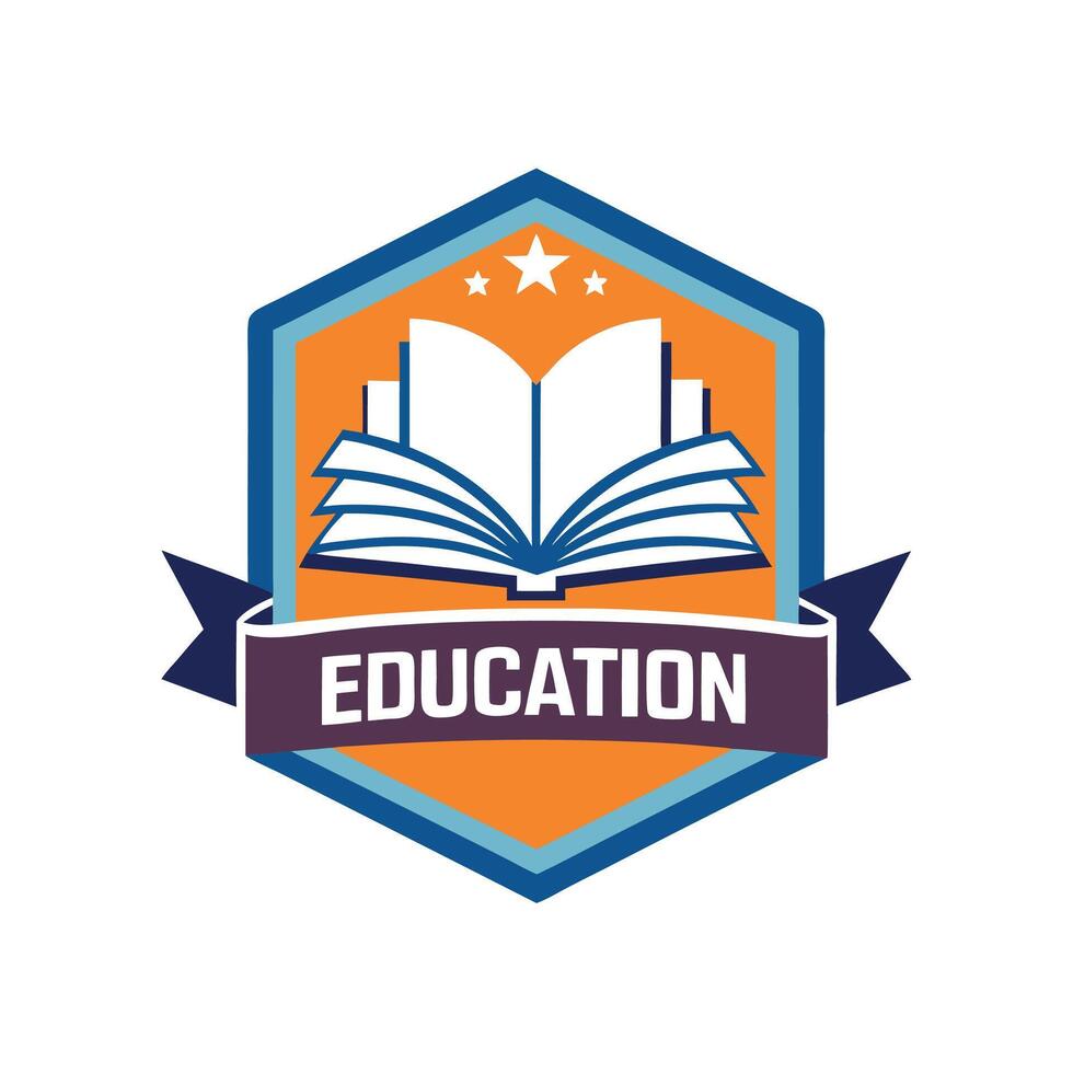 Education logo design with book Globe badge with leaves Icon Mascot Logo Design Symbol for Language School with text vector