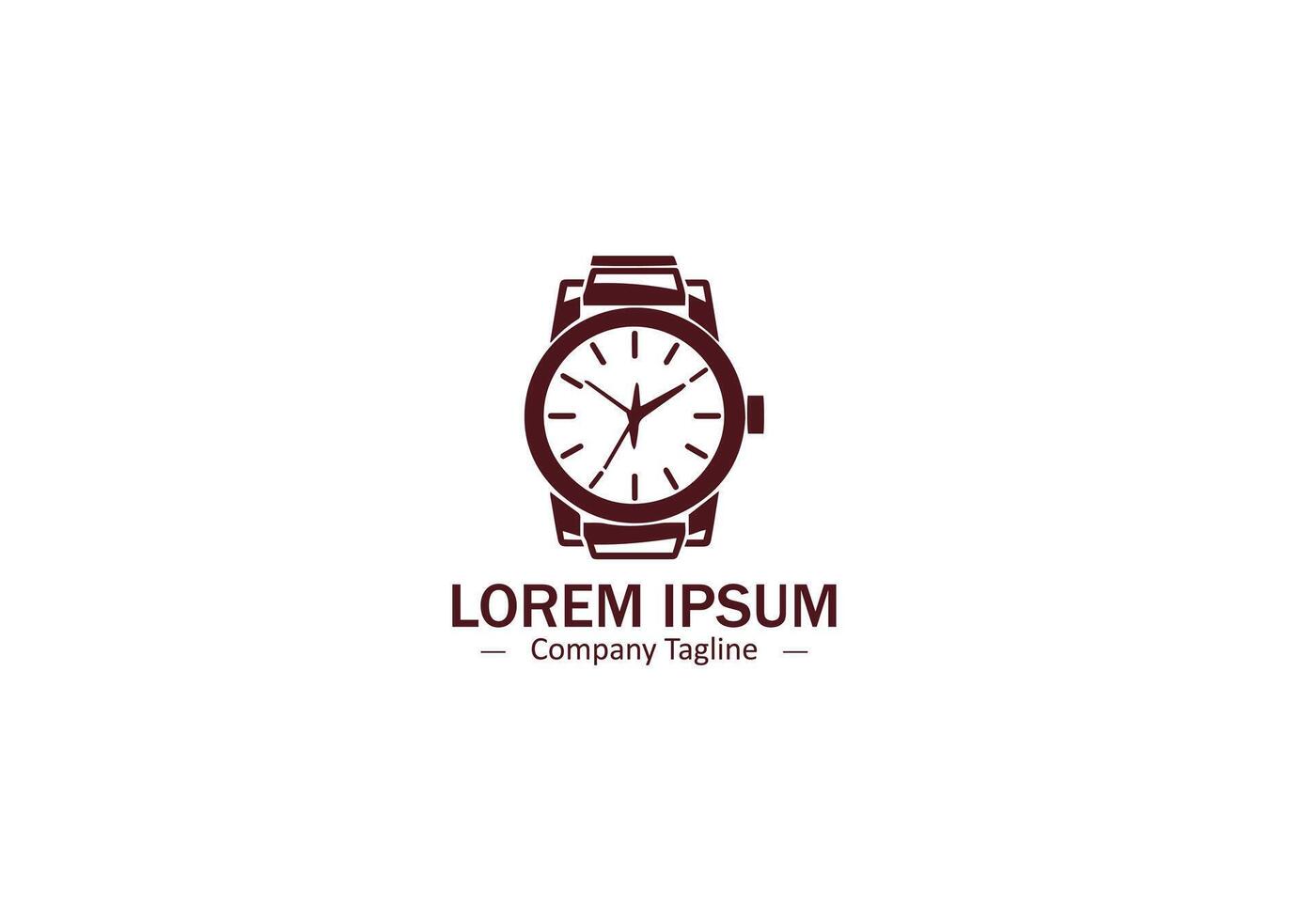 A classic wristwatch, symbolizing precision logo icon, reliability, and the passage of time design. Analog watch silhouette design. vector