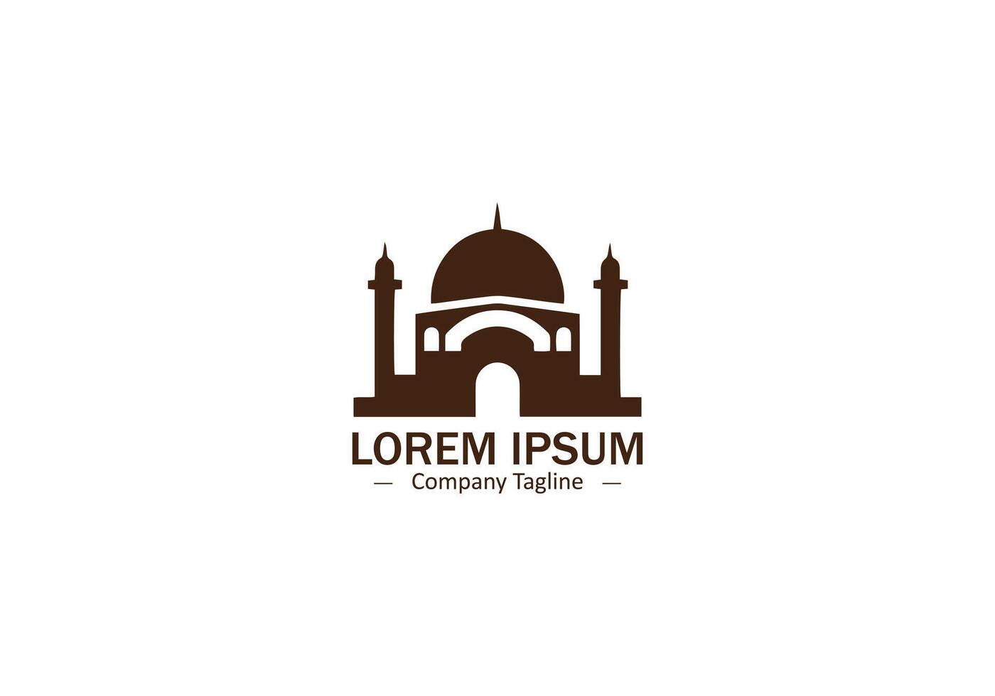 A beautiful mosque silhouette, ideal for Islamic businesses or organizations. islamic logo icon vector