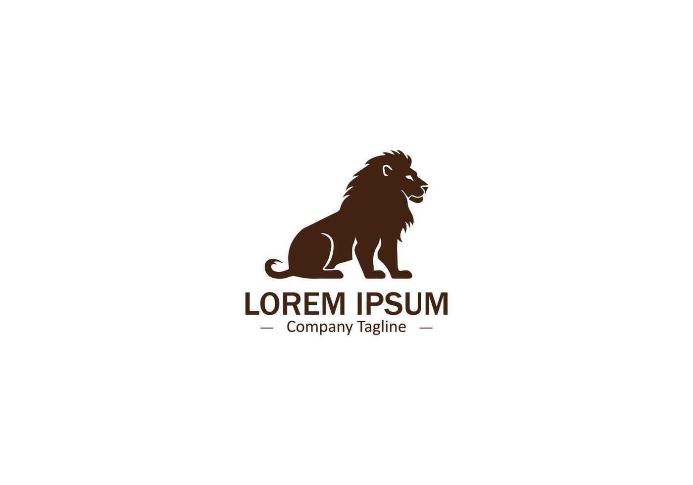 A majestic lion silhouette, perfect for a company that wants to convey strength logo icon illustration. vector