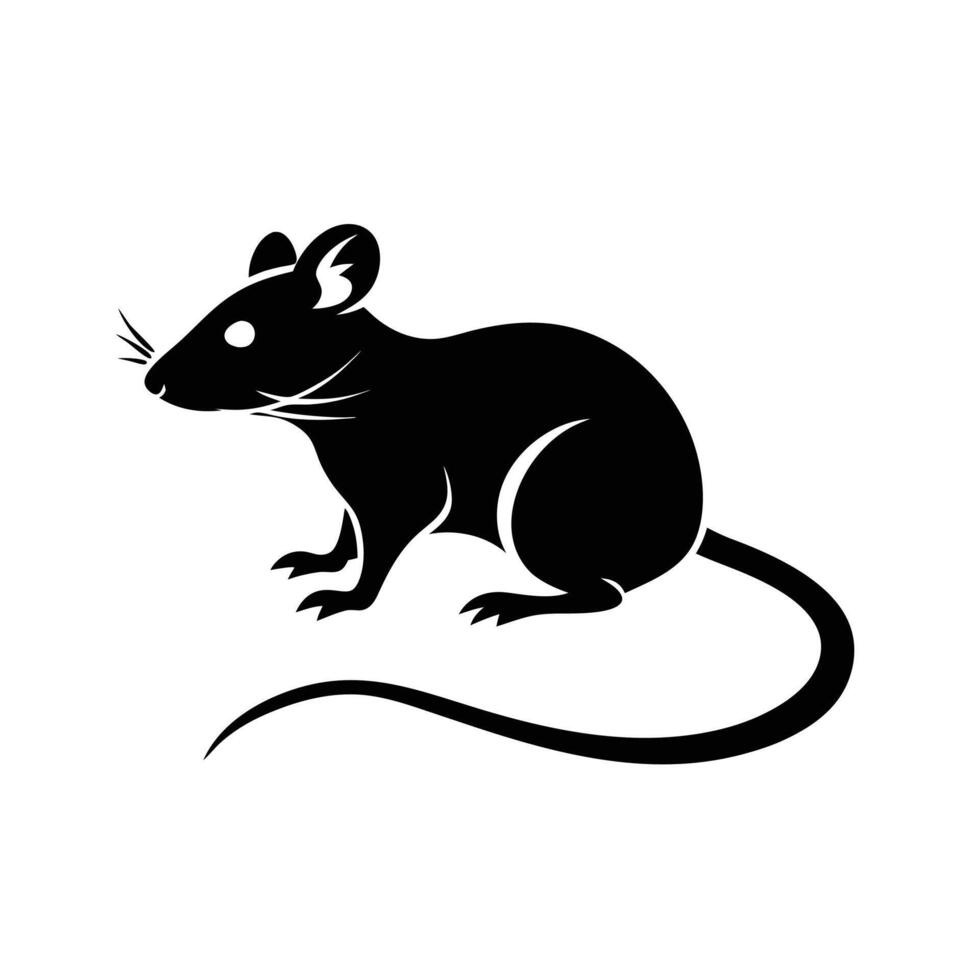 Mice Rat Silhouette Icon Design Modern Logo vector