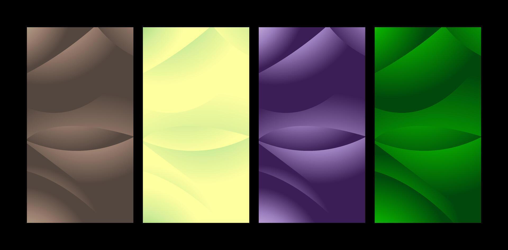 Abstract gradient background set. Gradient mesh. Blurred colorful mix. Modern design template for web covers, ad banners, posters, brochures, flyers. vector