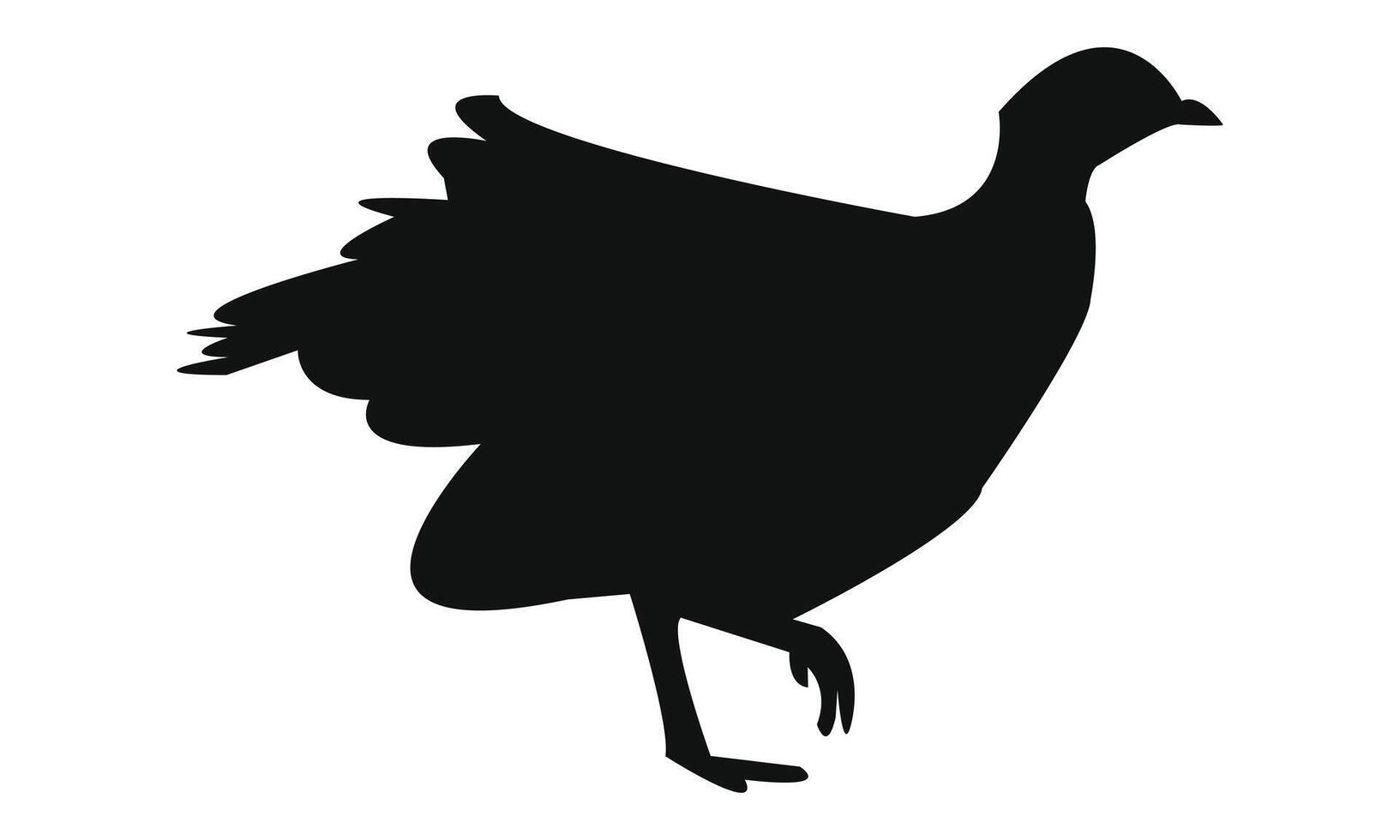 Black Pheasant Silhouette Design vector