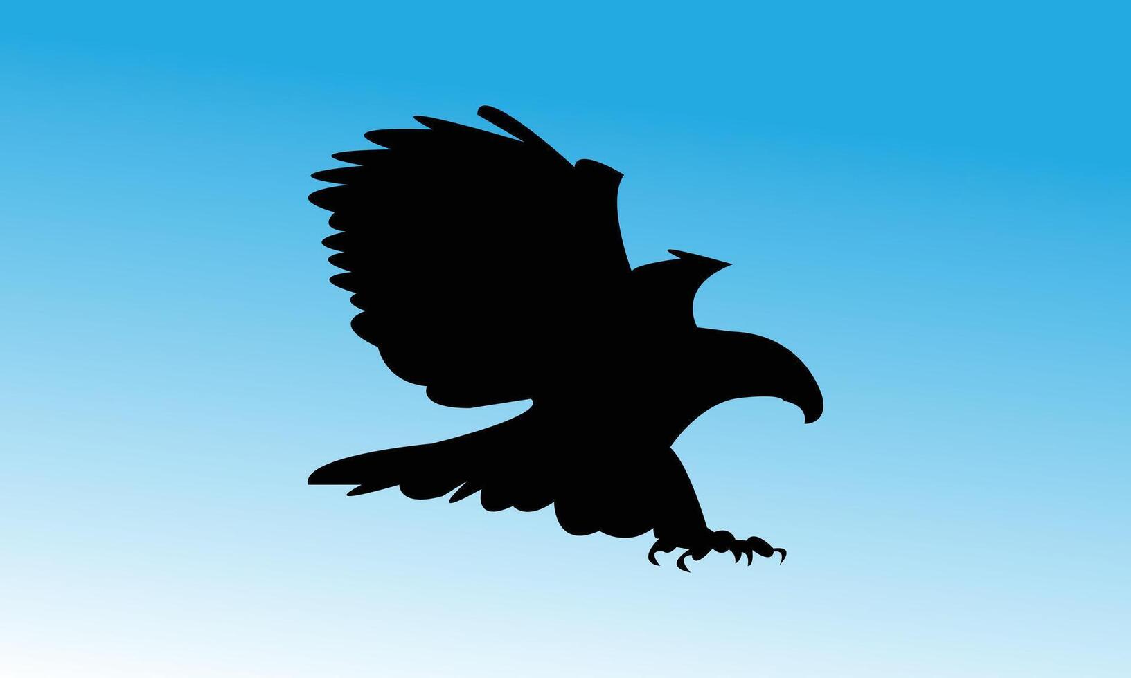 Flying Eagle Bird Silhouette vector