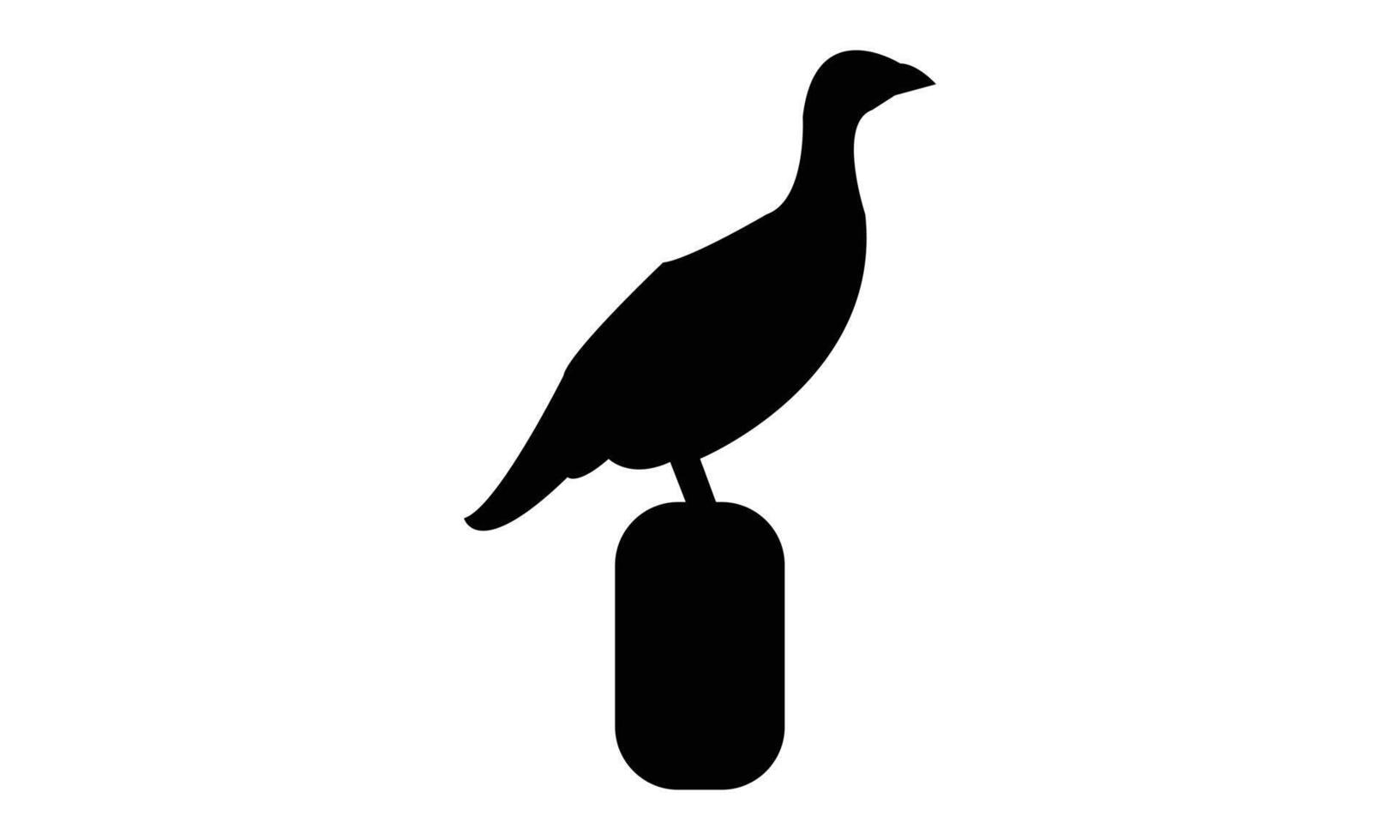 Cute Black Pheasant vector
