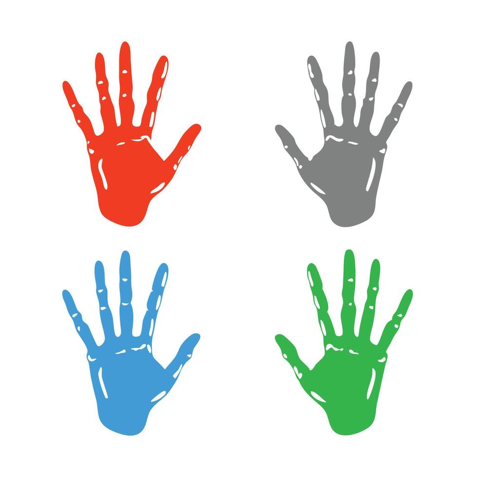 Colorful Handprint Illustration for Decor vector