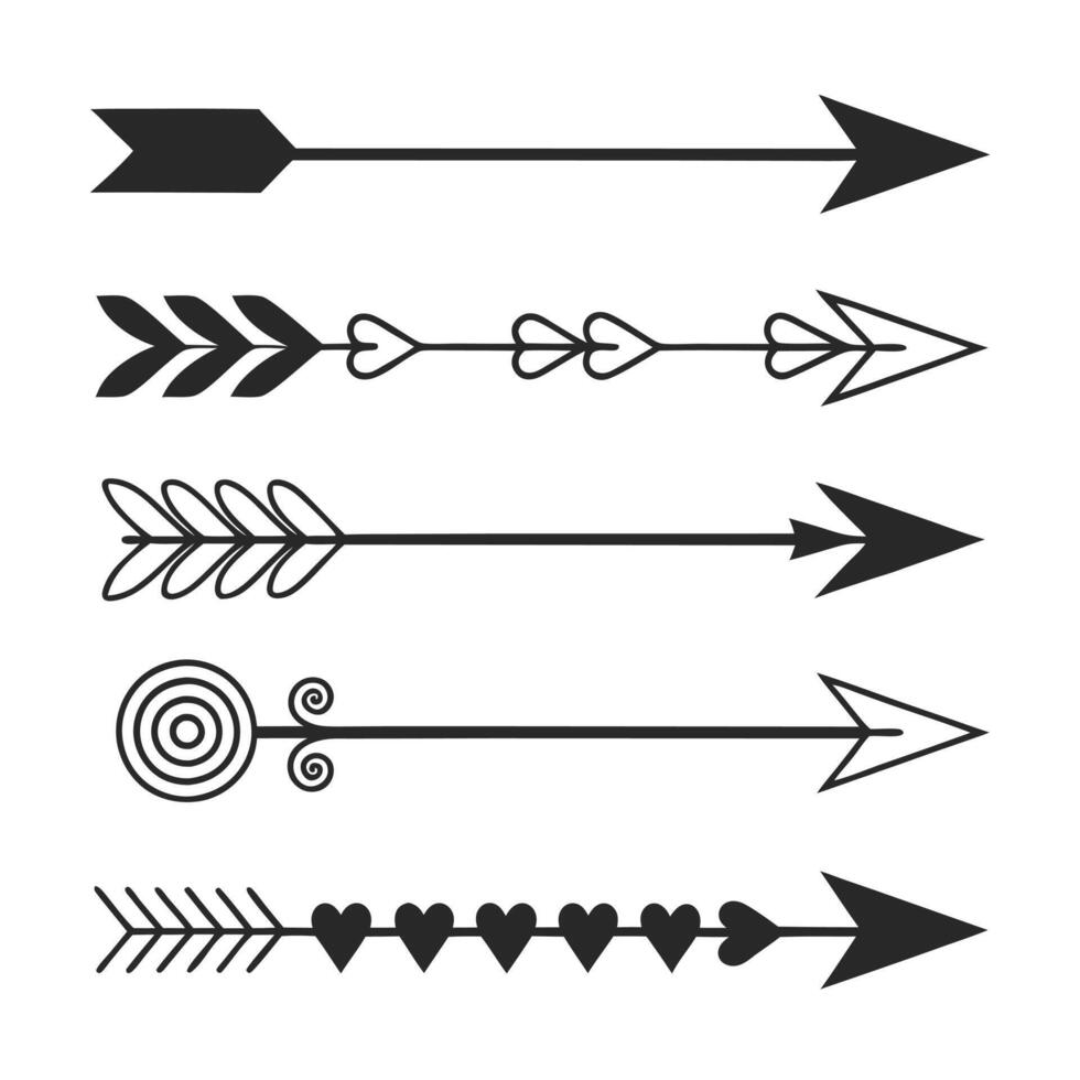 Minimalist Arrow Art Set vector