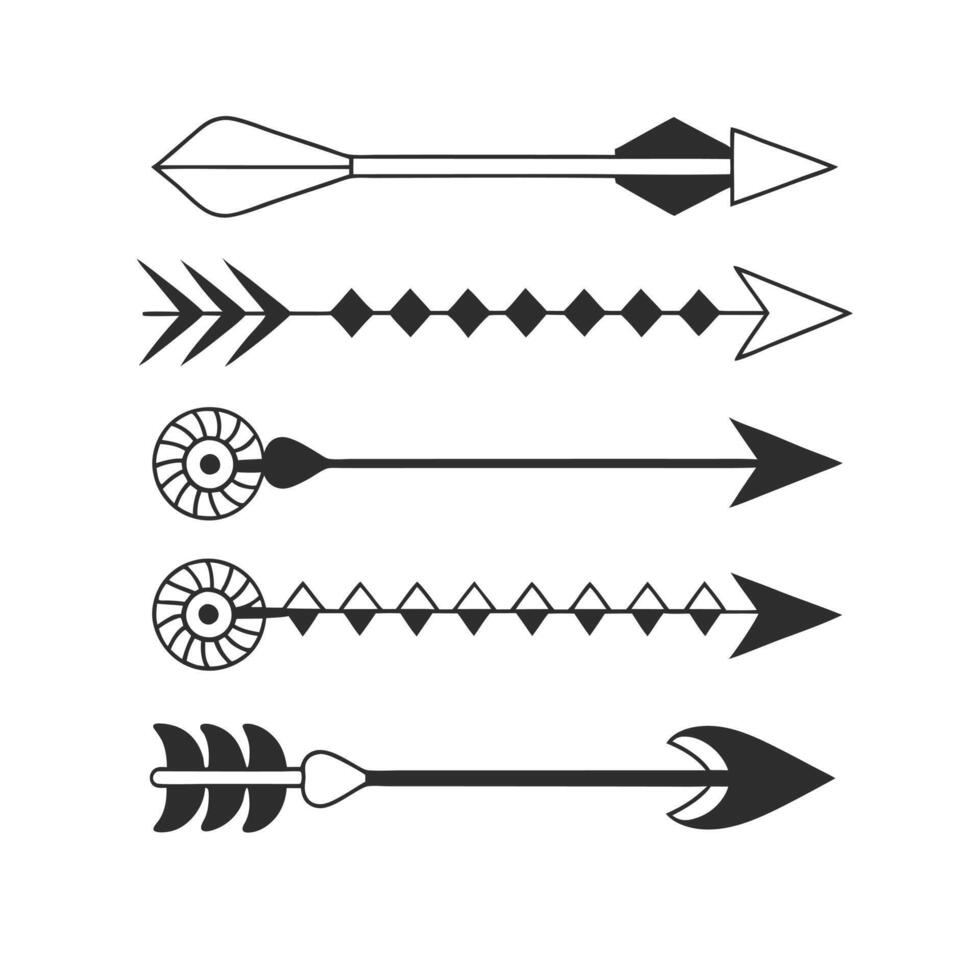 Artistic Arrow Illustration Bundle vector