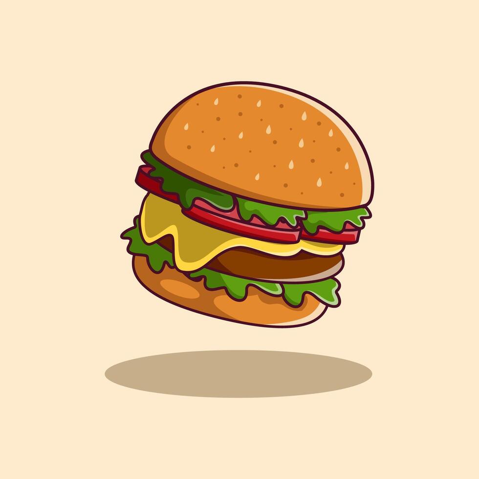 Burger Melted Illustration vector