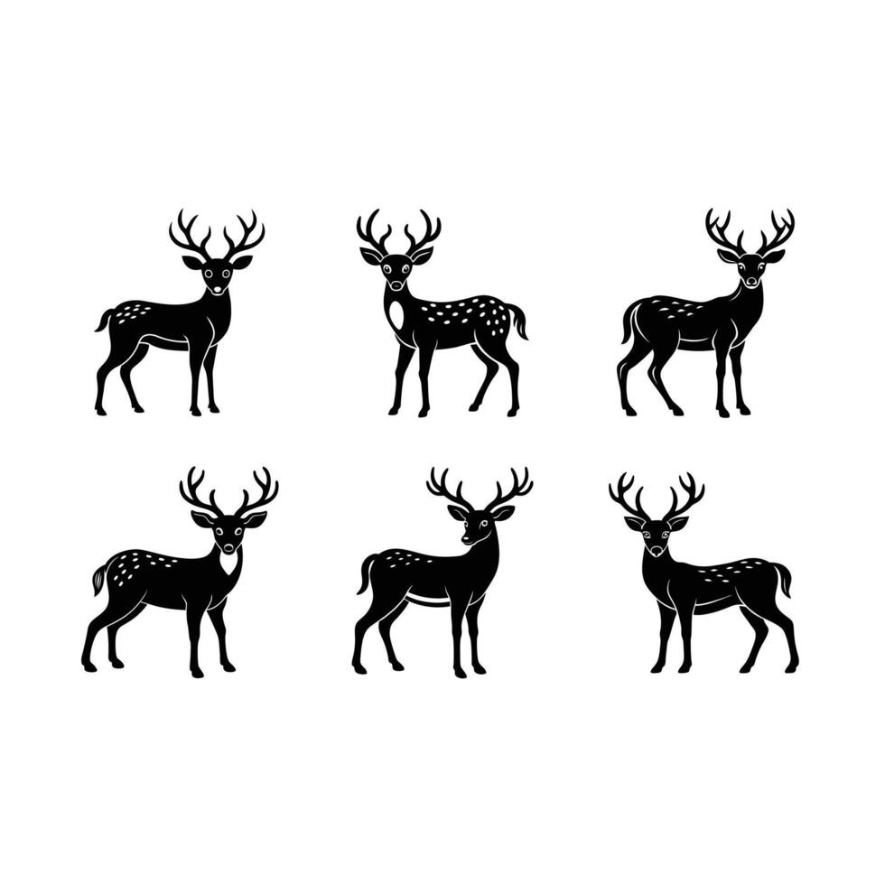 Stunning Deer Designs Line Art for Printable Graphics vector