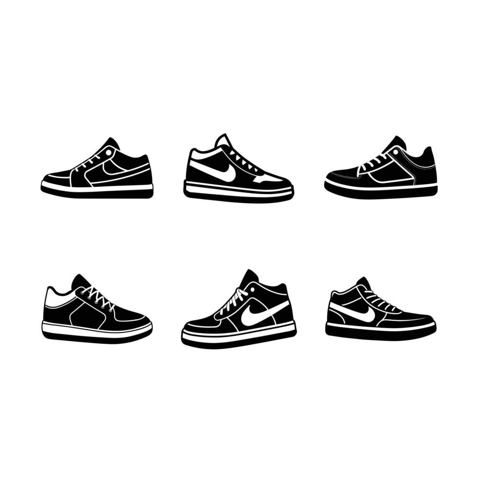 Stunning Printable Graphics andLine Art Designs for Sneakers vector