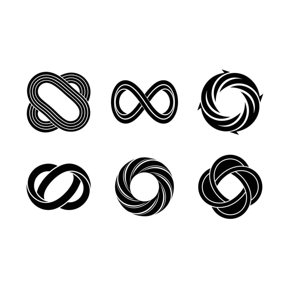 Loop and Line Art Designs for Printable Graphics vector