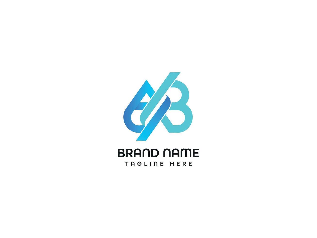 AB Logo Design Stylish Letter mark Logo for Business Branding vector