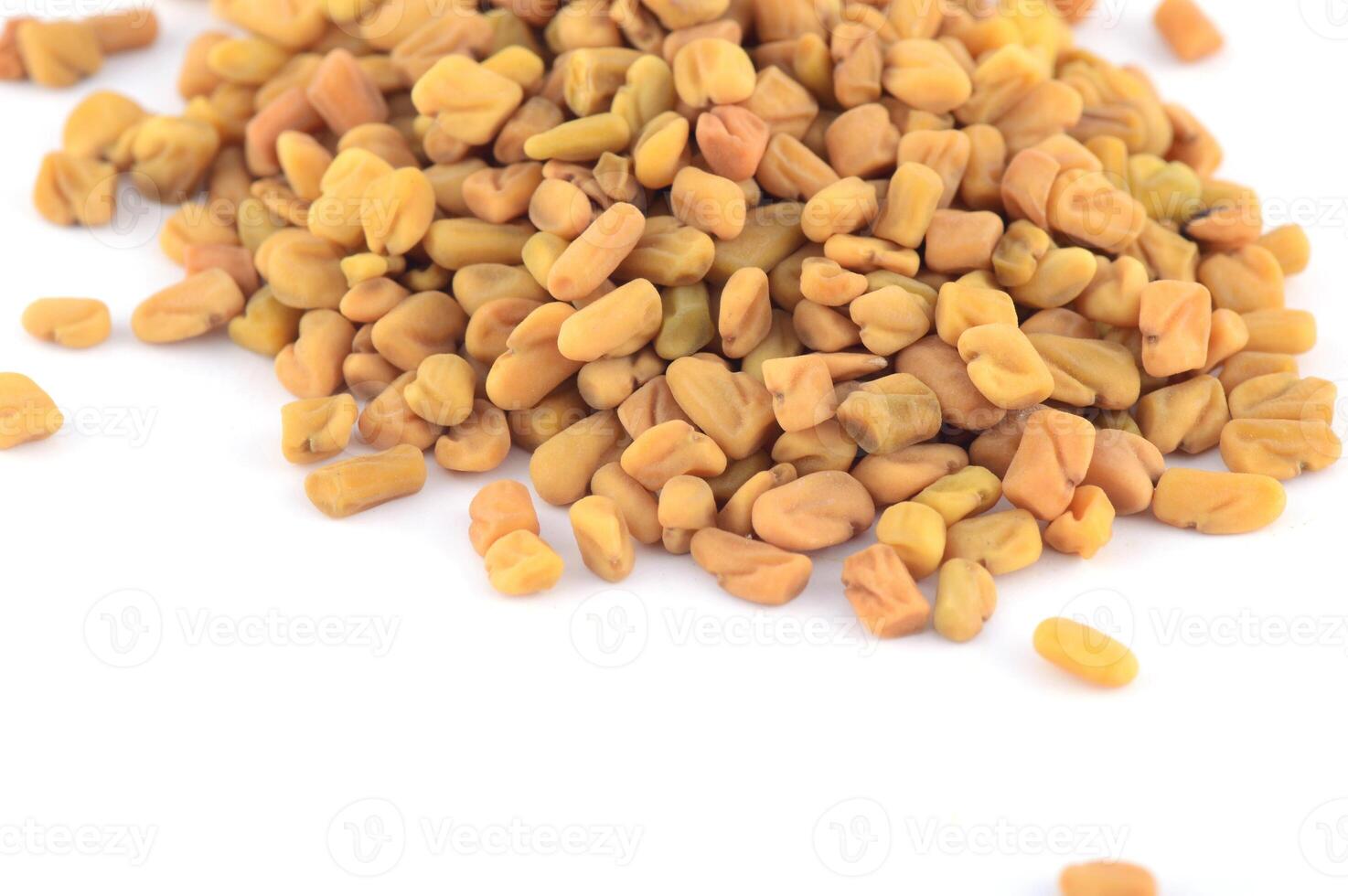 Fenugreek seeds isolated on white background photo