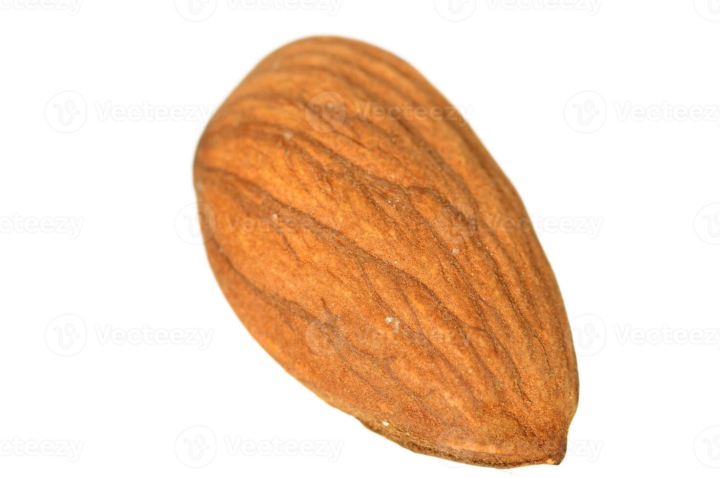 Tasty almonds nuts isolated on white background photo