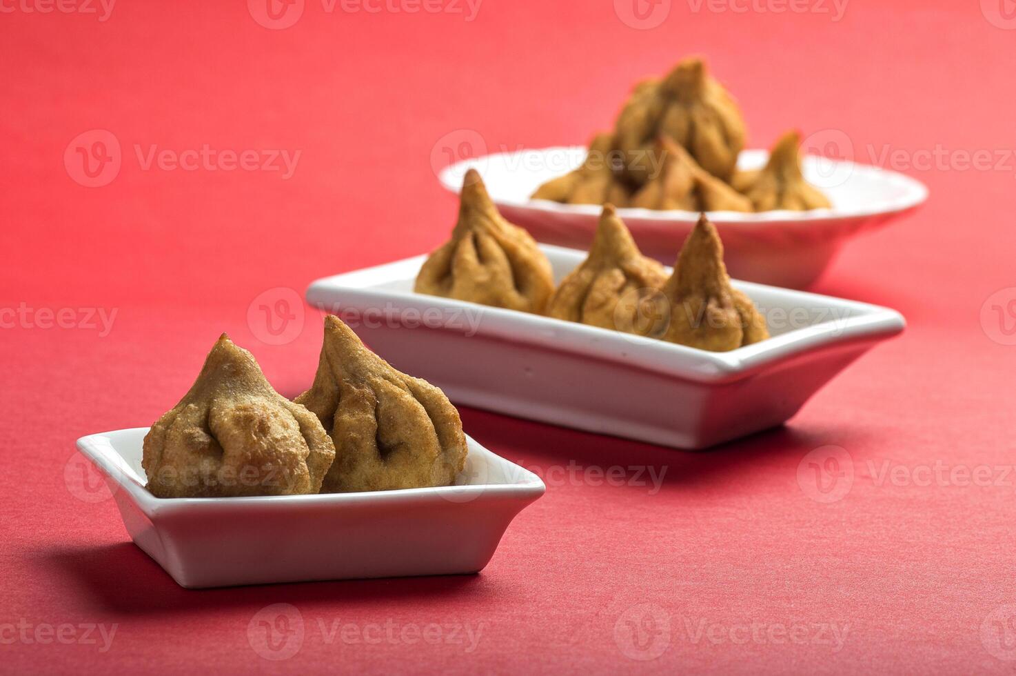 Indian Food Modak, Maharashtra Sweet Dish, favourite sweet of lord ganesha, greeting card design. Copy-space. photo
