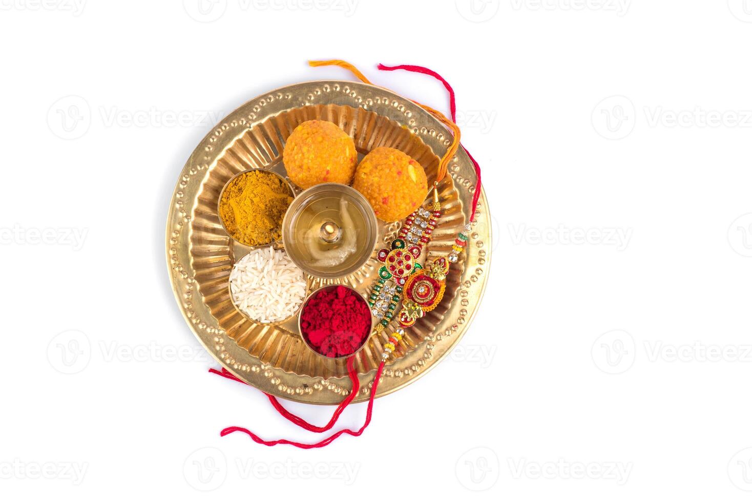 A plate with colorful powders on it photo