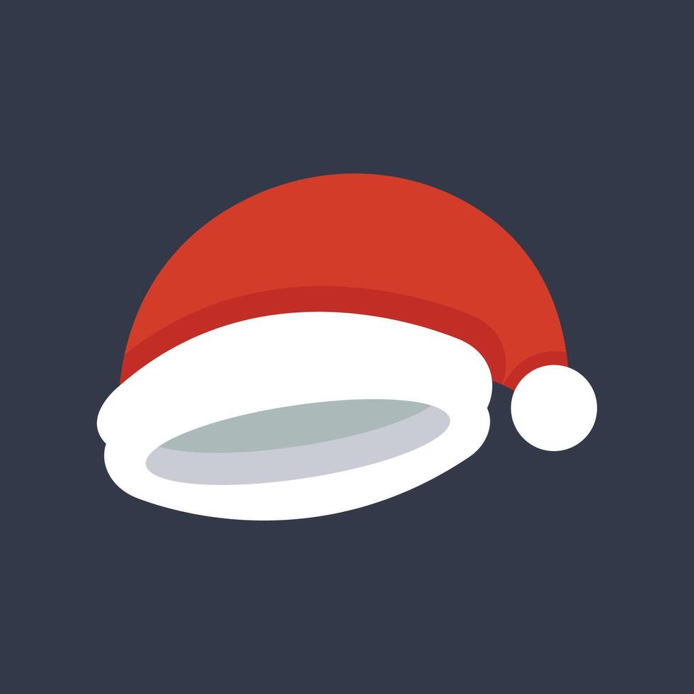 santa hat in flat design. vector