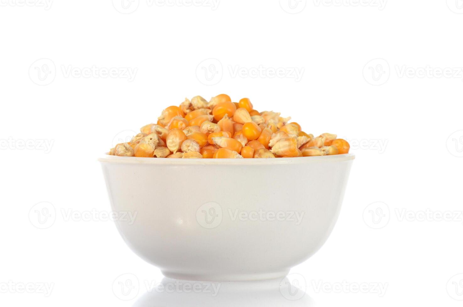 Close-up of Dried corn in clay pot photo