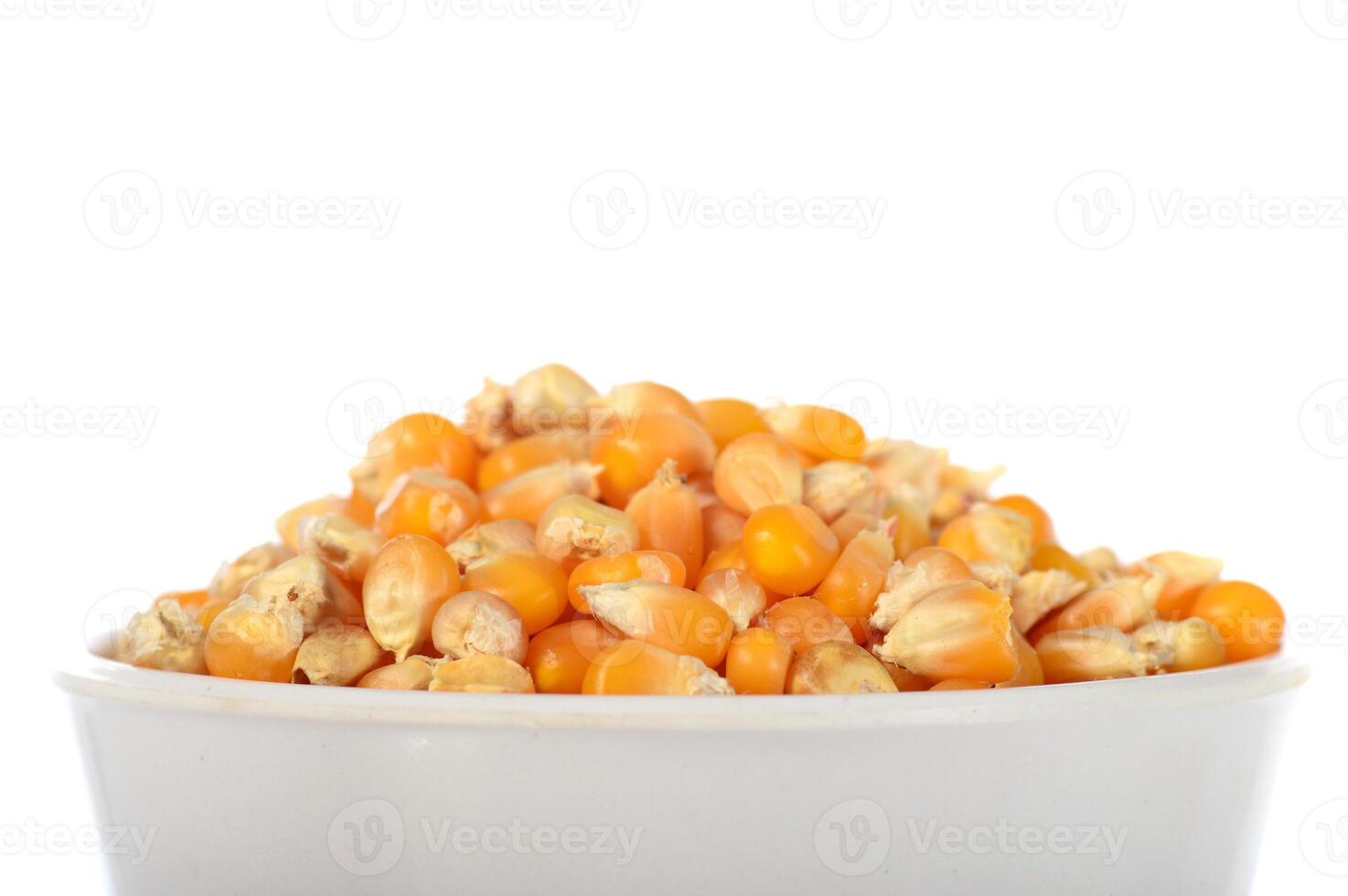 Close-up of Dried corn in clay pot photo