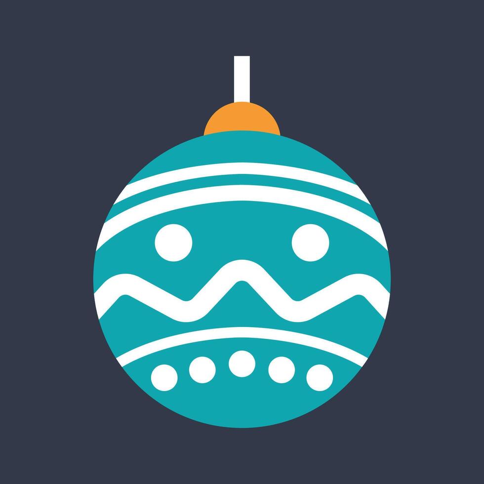 green baubles in flat design vector