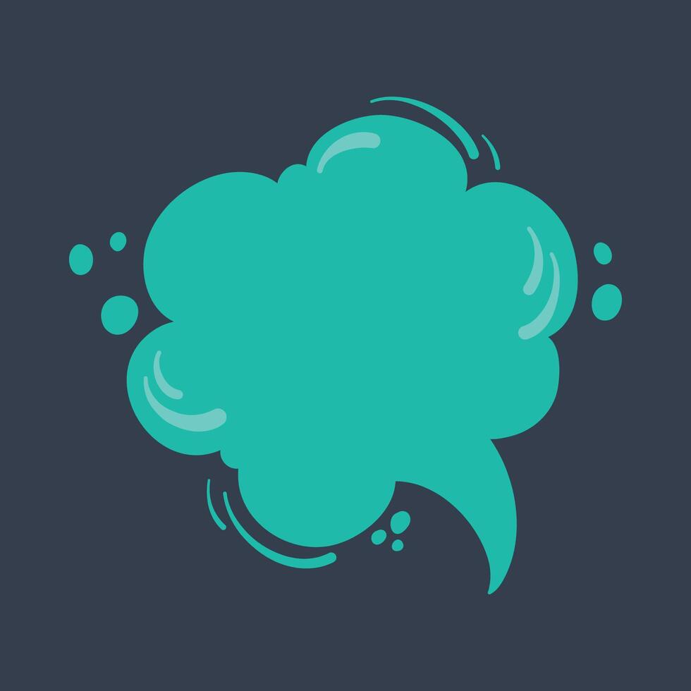 green blank chat bubble in flat design. vector