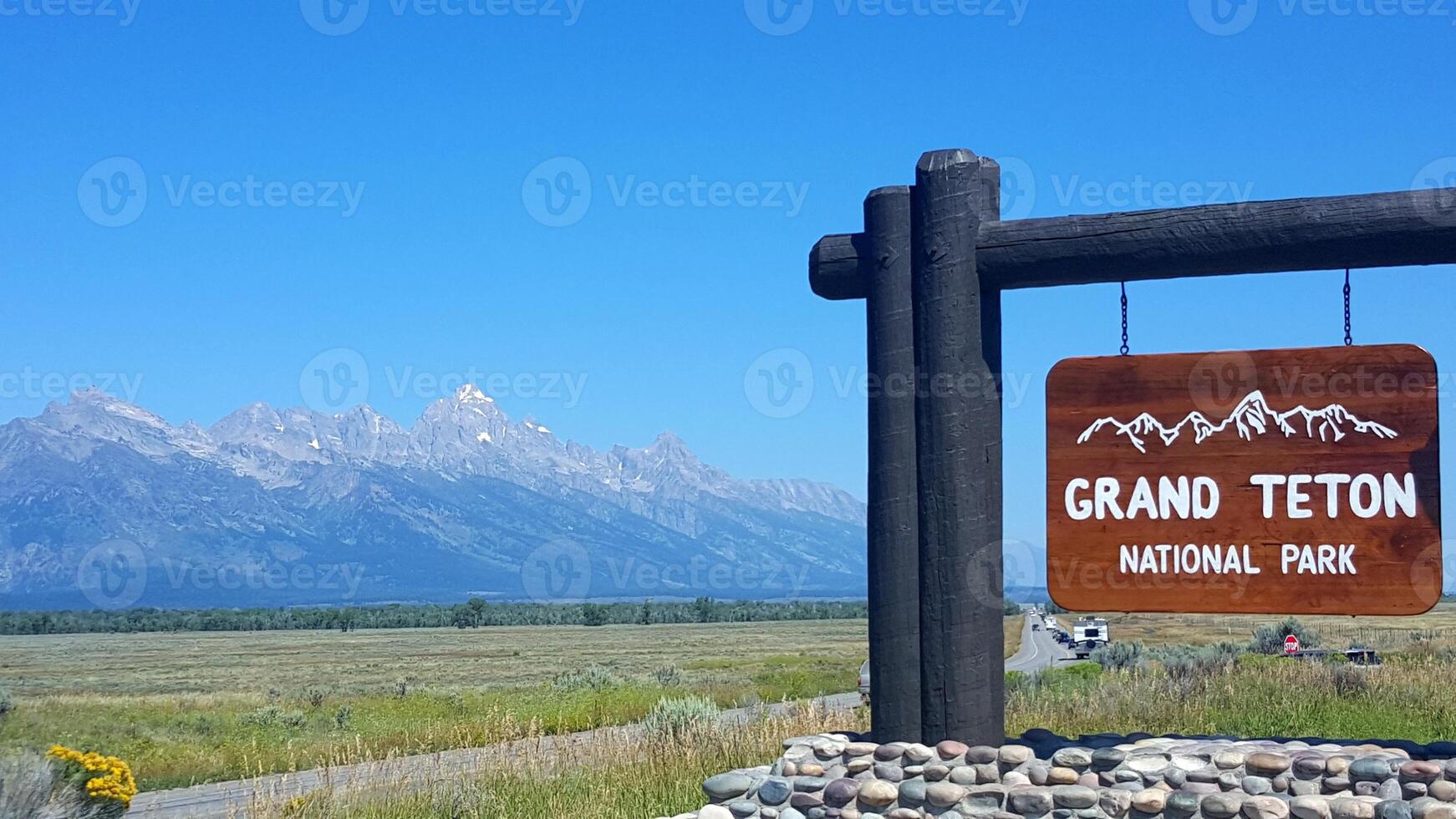 Entrance Sign at Grand Teton National Park, Moose Gate photo