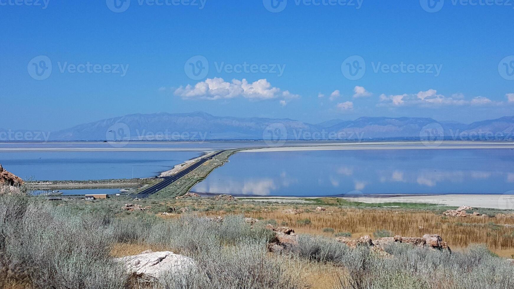 Davis County Causeway, Still Water of the Great Salt Lake photo