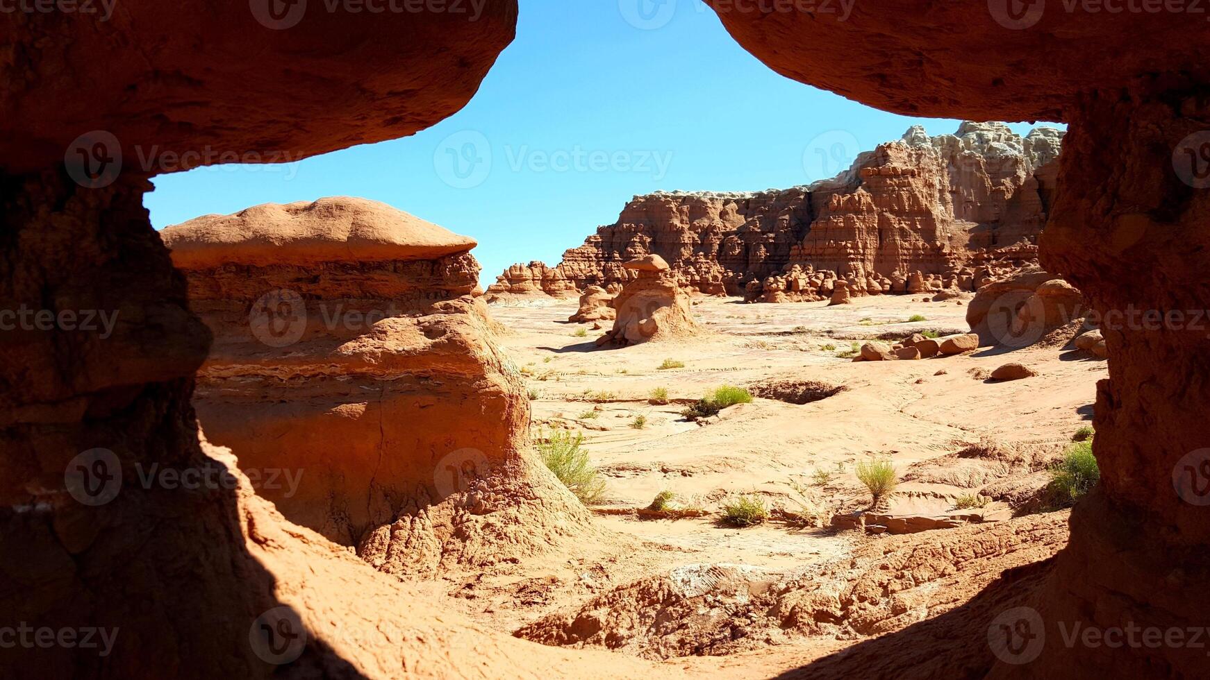 Through the Rocks View of Goblin Valley State Park, Utah, USA photo