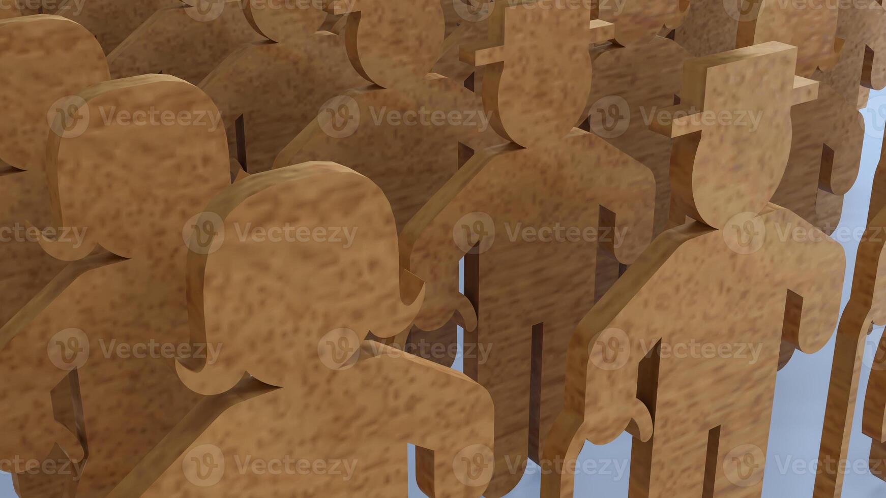 The old man wood cut plate for family or Background concept 3d rendering. photo