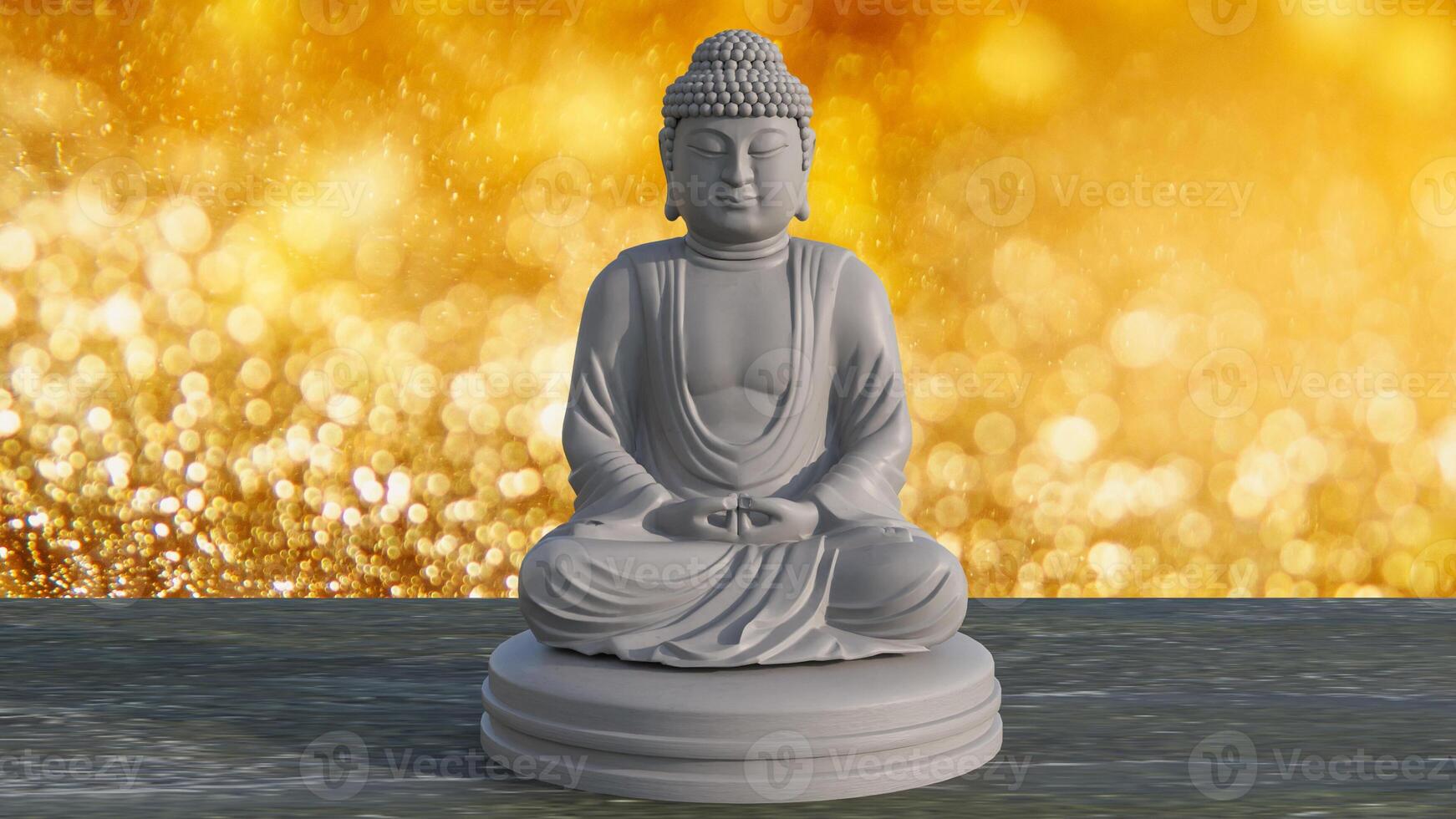The buddha for religion or background concept 3d rendering. photo