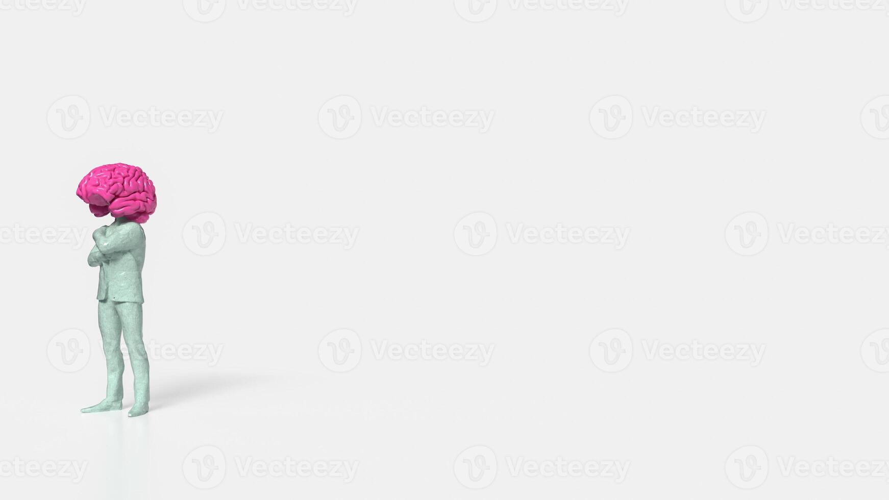 The man and brain for Business or creativity concept 3d rendering. photo
