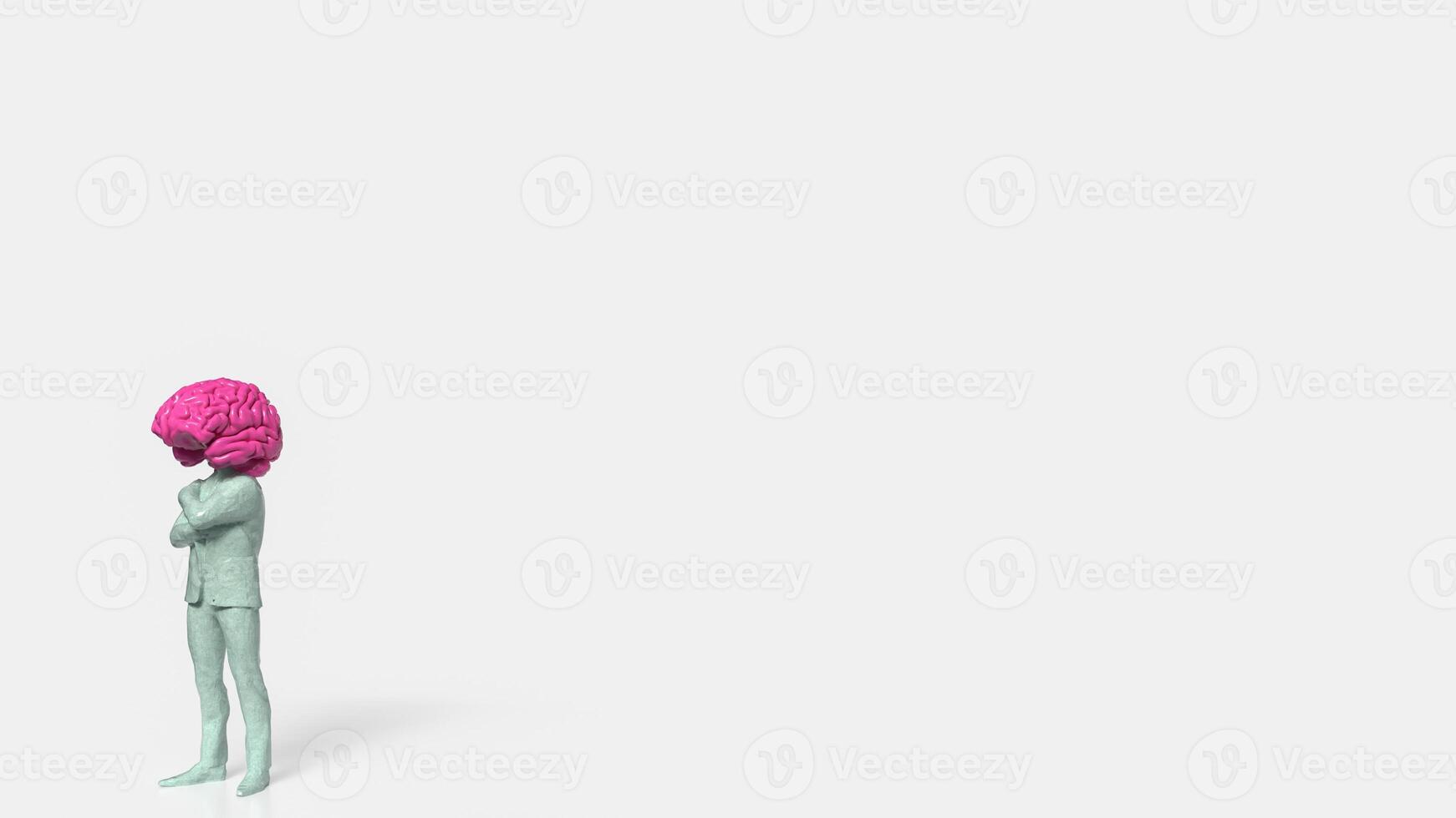 The man and brain for Business or creativity concept 3d rendering. photo