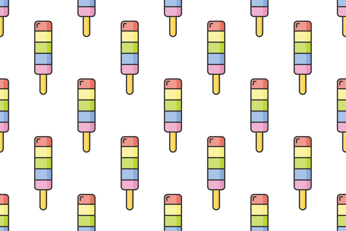 Ice cream seamless pattern background template vector
